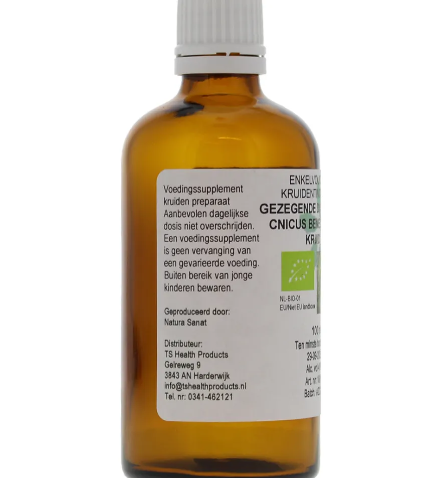 De Cruydhof Cnicus benedictus / gezegende distel tinctuur bio (100 ml)