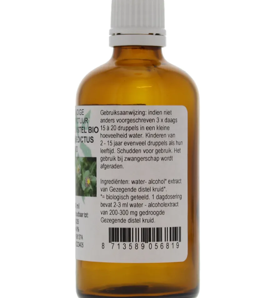 De Cruydhof Cnicus benedictus / gezegende distel tinctuur bio (100 ml)