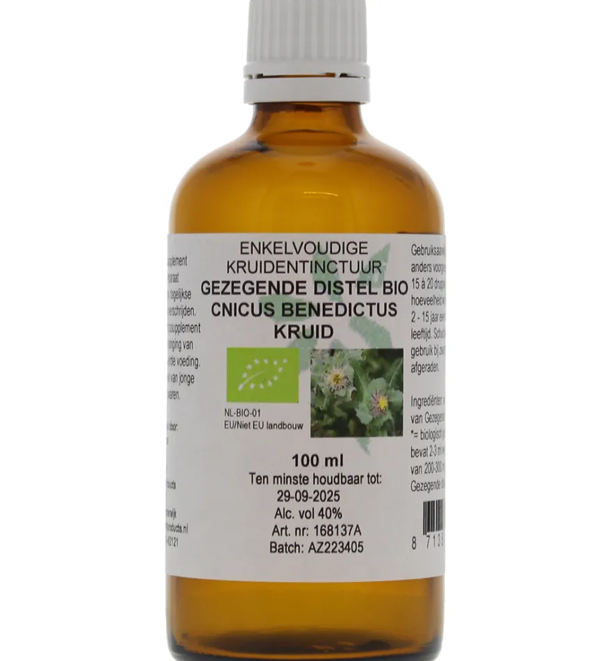 De Cruydhof Cnicus benedictus / gezegende distel tinctuur bio (100 ml)
