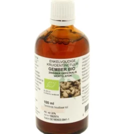 De Cruydhof Zingiber officinalis rhiz/gember tinctuur bio (100 ml)
