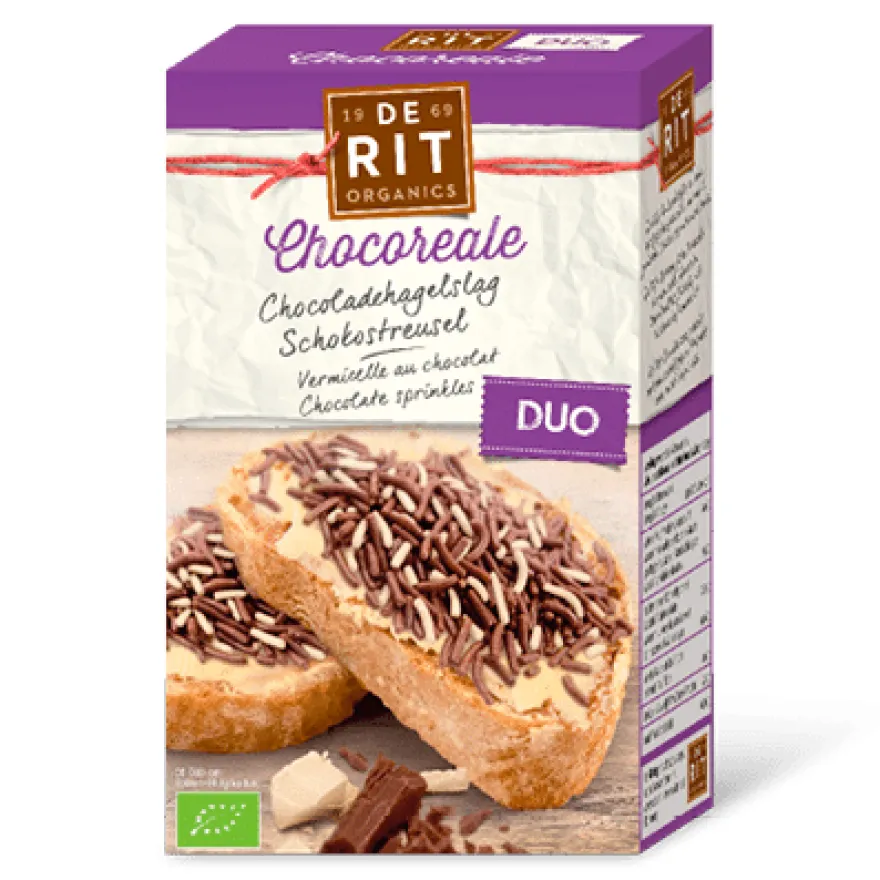 De Rit Chocoreale hagelslag mix bio (225 gr)