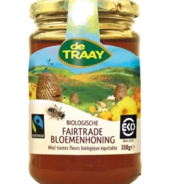 De Traay Bloemenhoning Fairtrade Bio (350 gr)