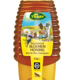 De Traay Bloemenhoning Knijpfles Bio (375 gr)
