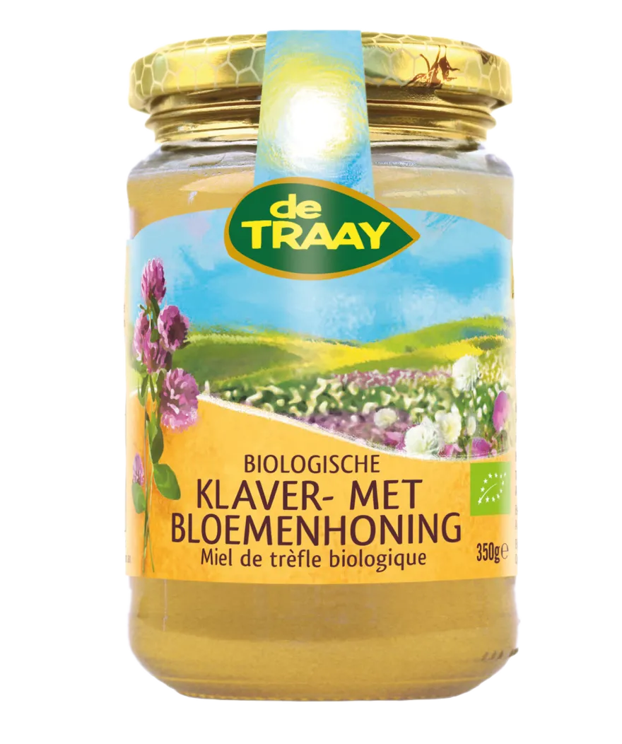 De Traay Klaverhoning Bio (350 gr)