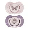 Difrax Fopspeen Dynamic 0-3 maand Botanic Pink/Purple (2 stuk)