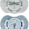 Difrax Fopspeen Dynamic 6-18 maand Botanic Blue/Green (2 stuk)