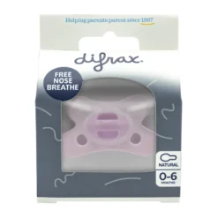 Difrax Fopspeen Natural 0-6 maand Siliconen Rose (1 stuk)