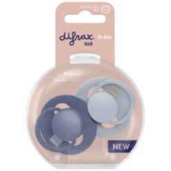 Difrax Lovi Fopspeen 0-6 maand Blue/Baby Blue (2 stuk)