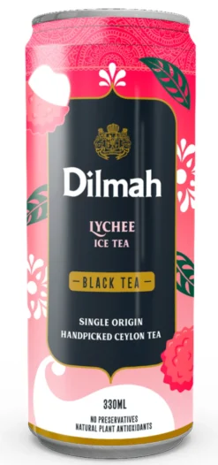 Dilmah Lychee Ice Tea Black Tea (330 ml)