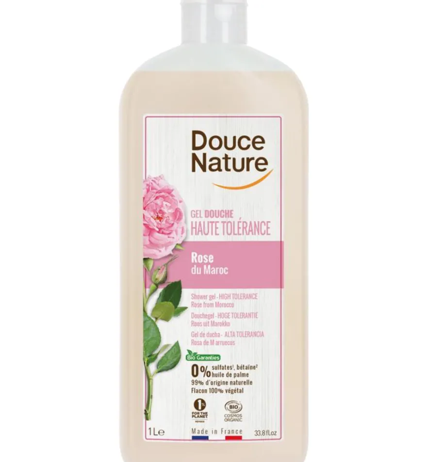 Douce Nature Douchegel hoge tolerantie roos uit Marokko bio (1000 ml)