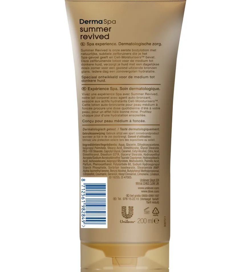 Dove Body lotion summer dark (200 ml)