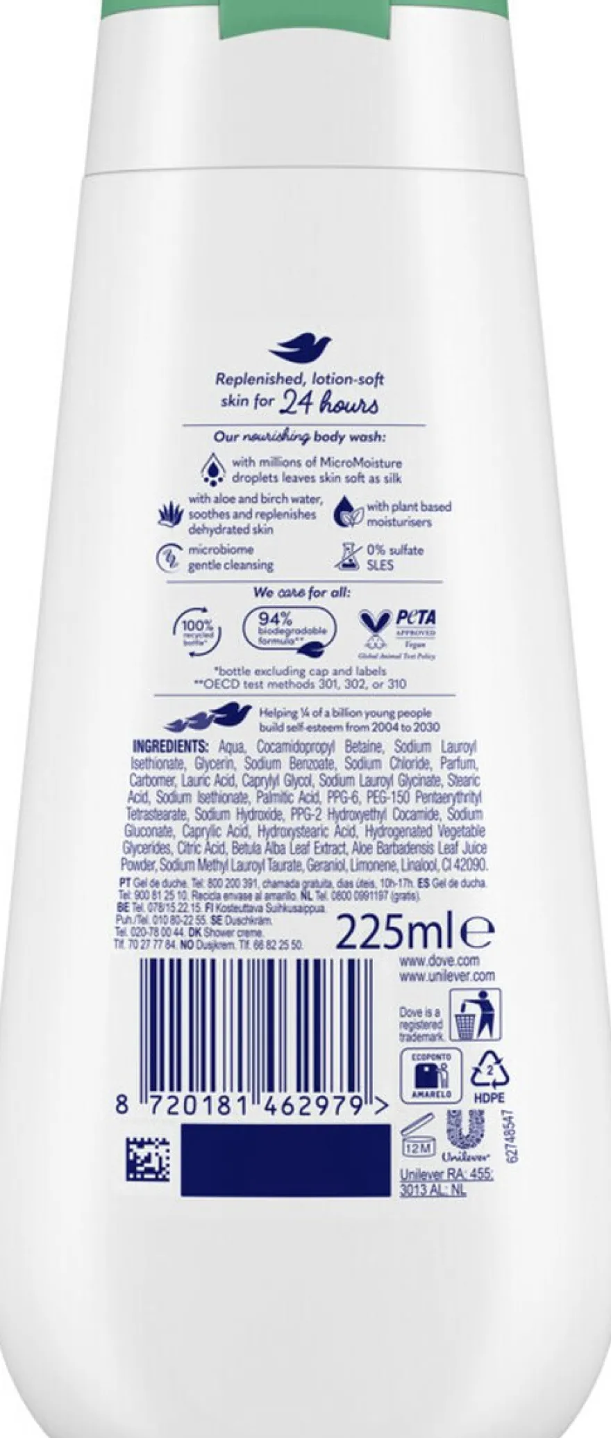 Dove Shower advanced hydrating (225 ml)