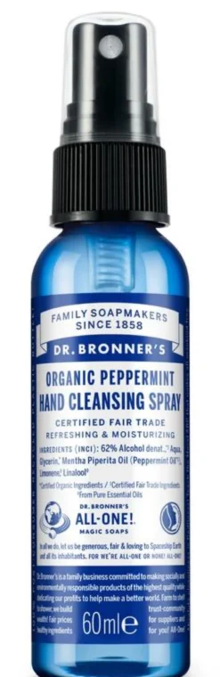 Dr Bronner’s Handspray Pepermunt (60 ml)