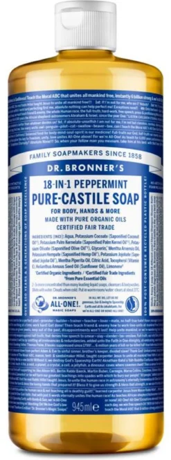 Dr Bronners Liquid Soap Pepermunt (945 ml)
