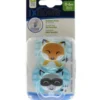 Dr Brown’s Fopspeen prevent animal faces F1 blauw (2 stuks)