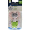 Dr Brown’s Fopspeen prevent animal faces F1 roze (2 stuks)