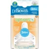 Dr Brown’s Options+ speen fase 2 brede halsfles (2 stuks)
