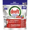 Dreft Professional Platinum Plus Vaatwastabletten Regular (59 tabletten)