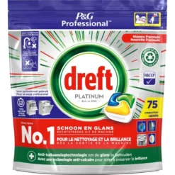 Dreft Professional Vaatwasmiddel Platinum Lemon (75 tabletten)