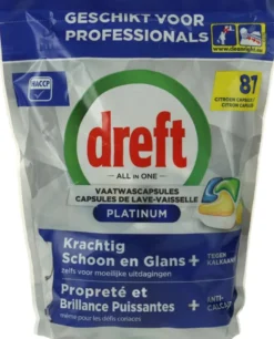 Dreft Professional Vaatwastabletten Platinum Lemon (81 stuks)