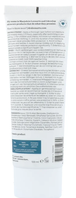 Drs Leenarts Sun Care SPF30 Normale Gevoelige Huid Parfumvrij (100 ml)