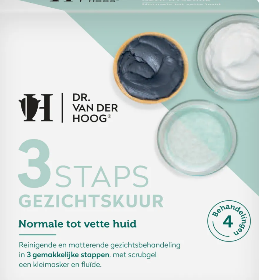 Dr. Van Der Hoog 3 Staps Gezichtskuur Normaal Tot Vette Huid (3 stuks)