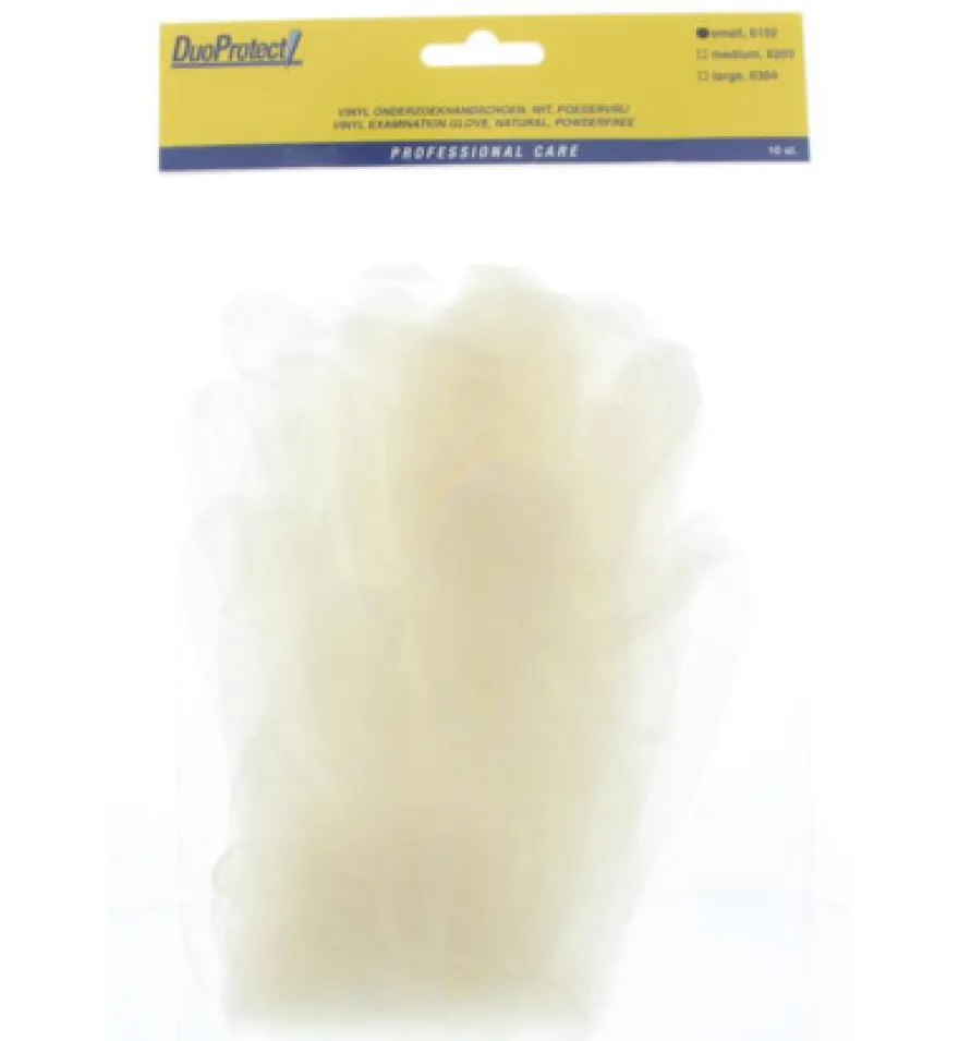 DuoProtect Handschoen vinyl poedervrij small (10 stuks)