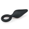 Easytoys Anal Collection – Buttplug with Pull Ring Medium Zwart (1 stuk)