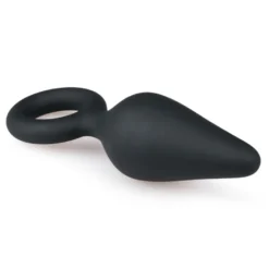 Easytoys Anal Collection – Buttplug with Pull Ring Medium Zwart (1 stuk)