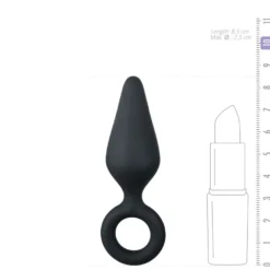Easytoys Anal Collection – Buttplug with Pull Ring Small Zwart (1 stuk)