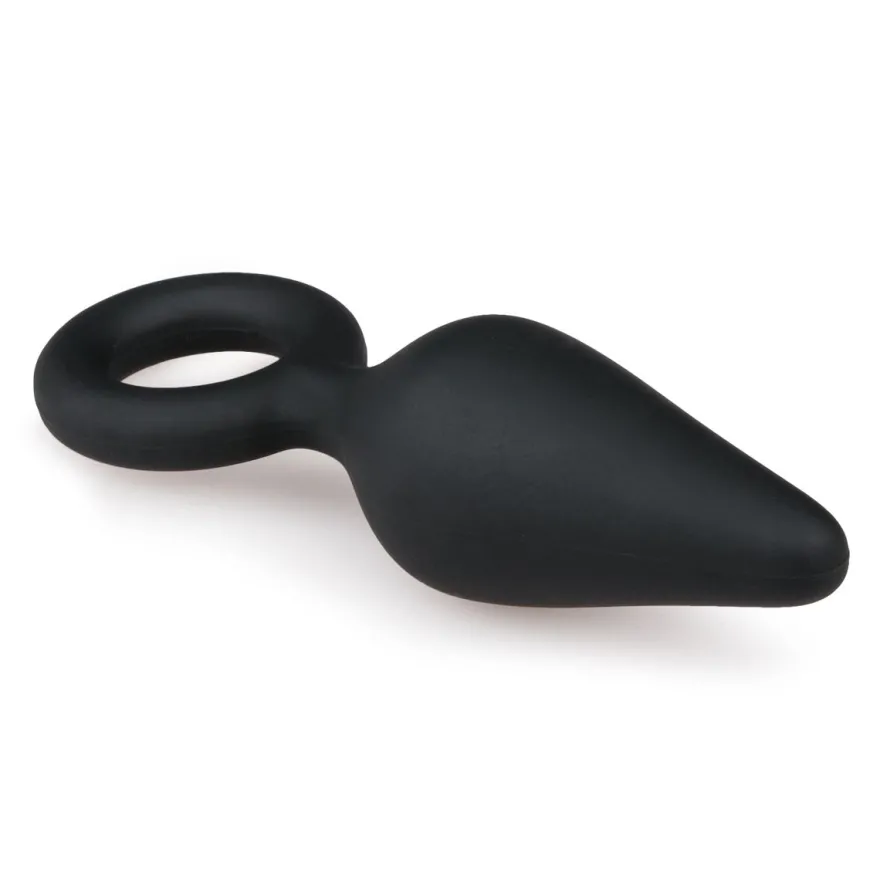 Easytoys Anal Collection – Buttplug with Pull Ring Small Zwart (1 stuk)