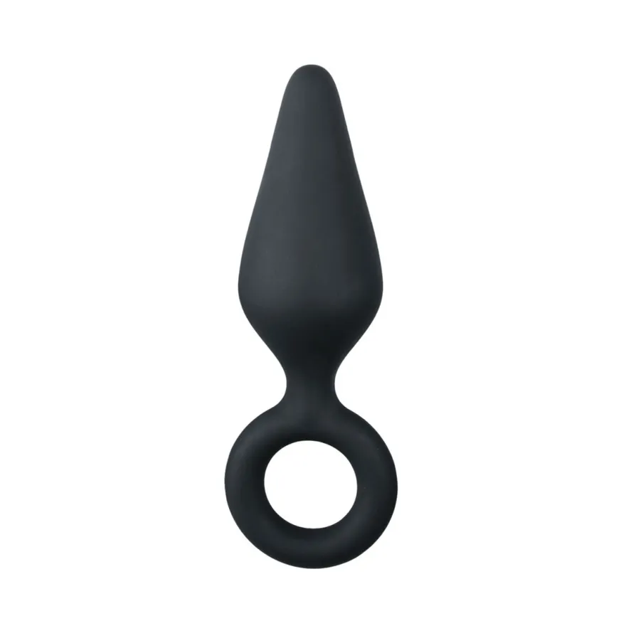 Easytoys Anal Collection – Buttplug with Pull Ring Small Zwart (1 stuk)
