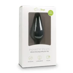 Easytoys Anal Collection – Buttplug with Pull Ring Small Zwart (1 stuk)