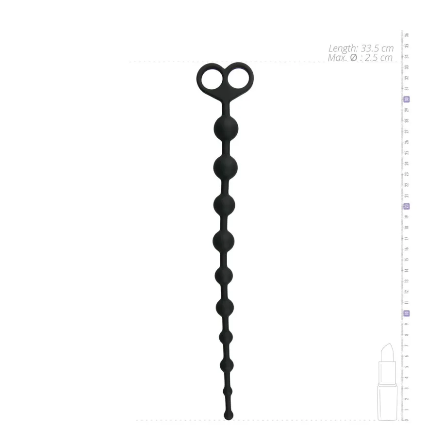 Easytoys Anal Collection – Long Anal Beads Zwart (1 stuk)