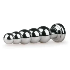 Easytoys Anal Collection – Metal Butt Plug with Clear Stone Large Zilver (1 stuk)