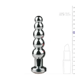 Easytoys Anal Collection – Metal Butt Plug with Clear Stone Large Zilver (1 stuk)