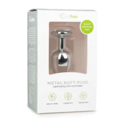 Easytoys Anal Collection Metalen buttplug met transparante diamant (1 stuk)