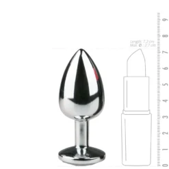 Easytoys Anal Collection Metalen buttplug met transparante diamant (1 stuk)