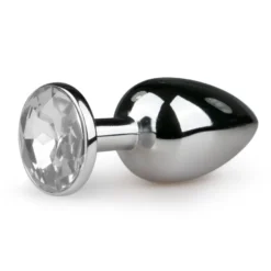 Easytoys Anal Collection Metalen buttplug met transparante diamant (1 stuk)