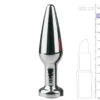 Easytoys Anal Collection – Metal Butt Plug with Clear Stone Medium Zilver (1 stuk)