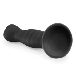 Easytoys Anal Collection – Ribbed Silicone Suction Cup Dildo Zwart (1 stuk)