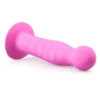 Easytoys Anal Collection – Ribbed Silicone Suction Cup Dildo Roze (1 stuk)