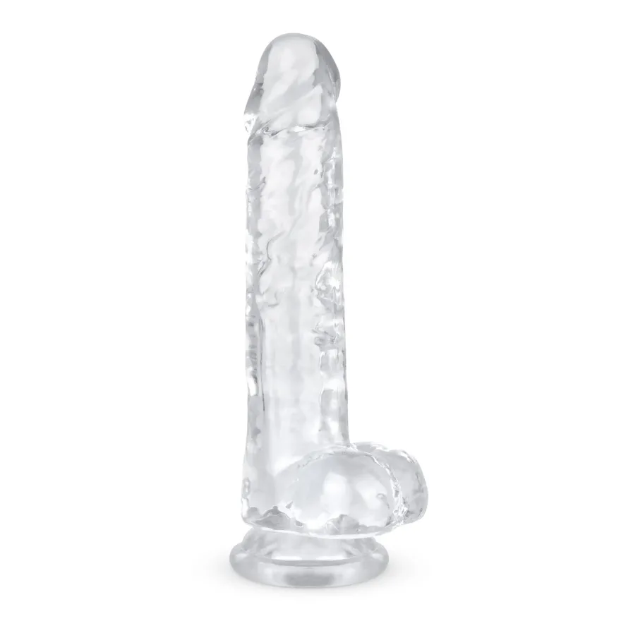 Easytoys Dildo Collection – Jelly Dildo with Balls 19 cm Transparant (1 stuk)
