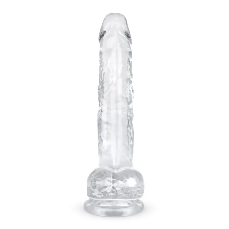 Easytoys Dildo Collection – Jelly Dildo with Balls 19 cm Transparant (1 stuk)