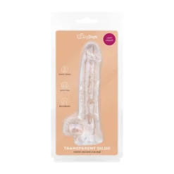 Easytoys Dildo Collection – Jelly Dildo with Balls 13.5 cm Transparant (1 stuk)