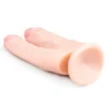 Easytoys Dildo Collection – Realistic Double Dildo with Suction Cup 18 cm Beige (1 stuk)