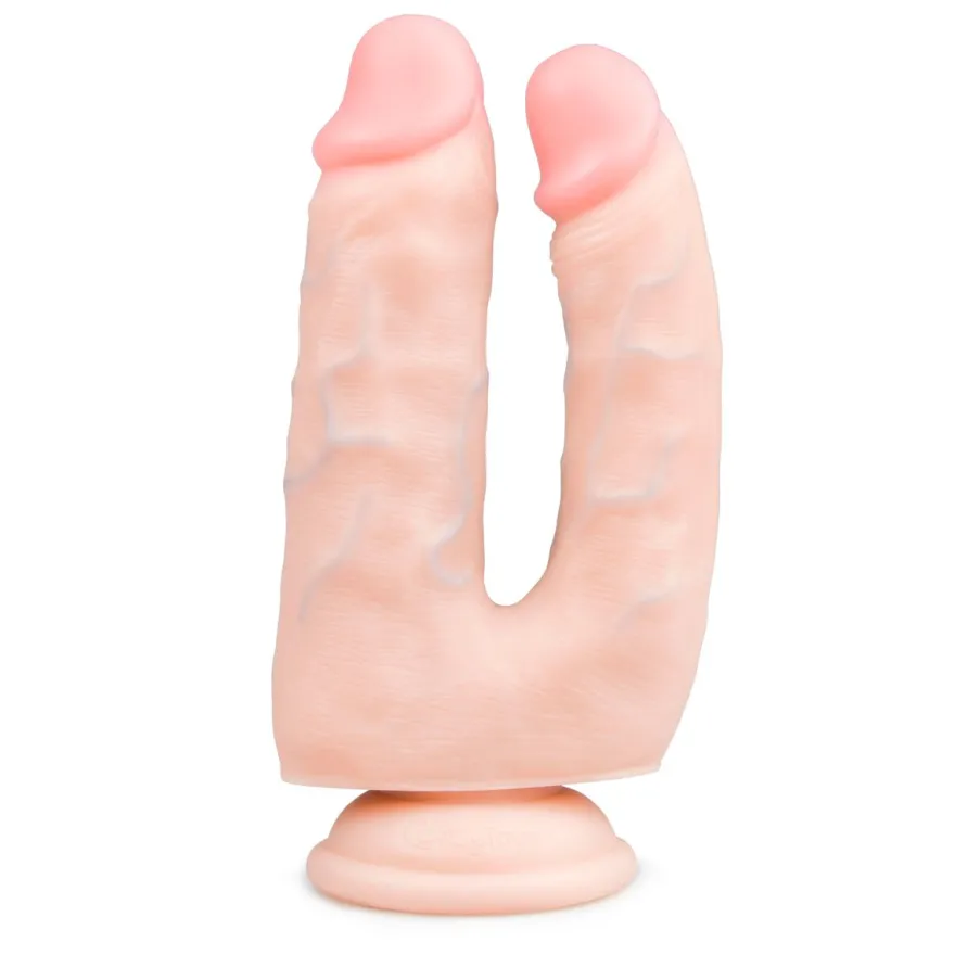 Easytoys Dildo Collection – Realistic Double Dildo with Suction Cup 18 cm Beige (1 stuk)