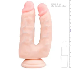 Easytoys Dildo Collection – Realistic Double Dildo with Suction Cup 18 cm Beige (1 stuk)