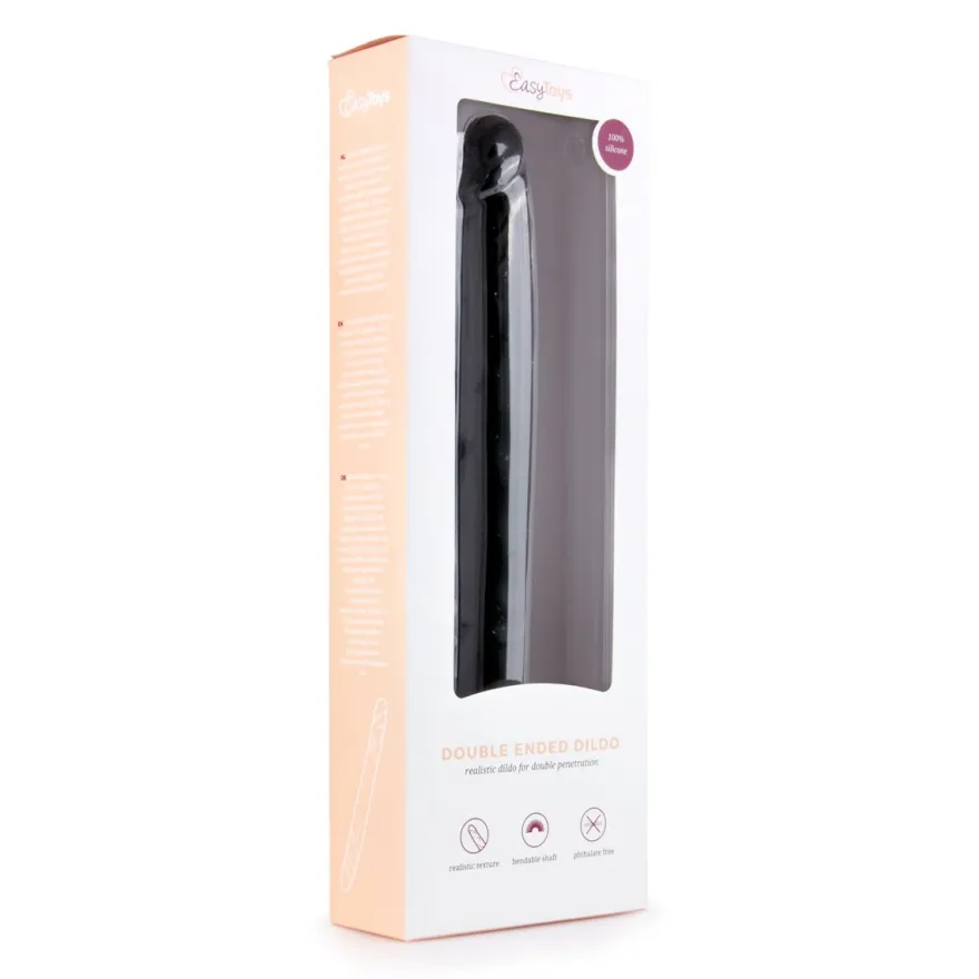 Easytoys Dildo Collection – Silicone Double End Dildo Zwart (1 stuk)