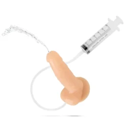 Easytoys Dildo Collection – Squirting Dildo with Syringe Beige (1 stuk)